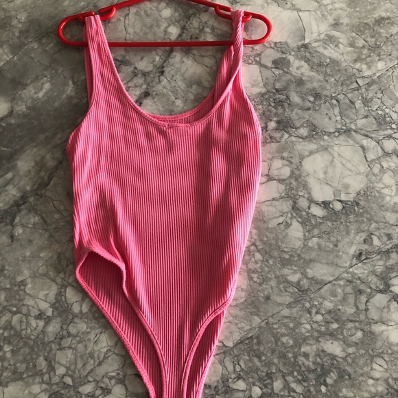 pink bodysuit